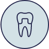 Animated tooth with dental crown indicating emergency dentistry